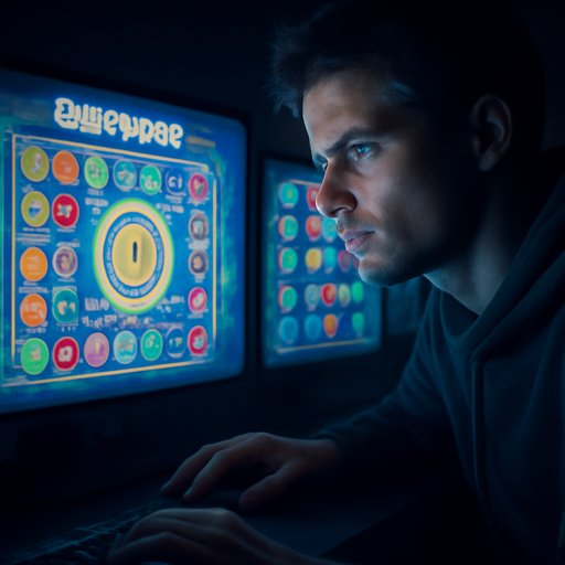 online casino game Reactoonz glowing grid